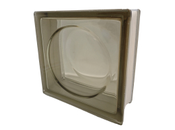 Цветной стеклоблок Alpha 1919/8 Wave Brown Цветной стеклоблок Alpha 1919/8 Wave Brown