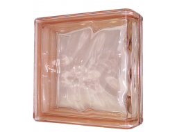 Торцевой стеклоблок Pink 1919/8 Linear End Wave