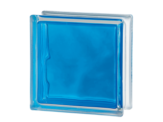 Стеклоблок цветной  Brilly 1919/8 Wave Blue Стеклоблок цветной  Brilly 1919/8 Wave Blue
