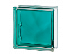 Стеклоблок цветной Brilly 1919/8 Wave Turquoise Стеклоблок цветной Brilly 1919/8 Wave Turquoise