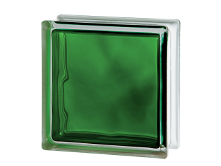 Стеклоблок цветной  Brilly 1919/8 Wave Emerald Стеклоблок цветной  Brilly 1919/8 Wave Emerald