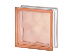 Цветной стеклоблок Волна 1919/8 Wave Pink Цветной стеклоблок Волна 1919/8 Wave Pink