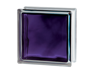 Стеклоблок цветной Brilly 1919/8 Wave Violet Стеклоблок цветной Brilly 1919/8 Wave Violet