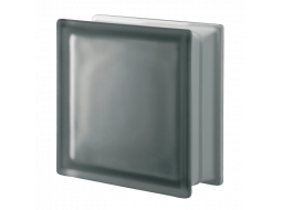 Матовый стеклоблок  серый "Гладкий" Q19T