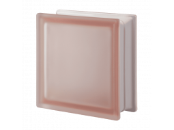 Матовый стеклоблок  розовый "Гладкий" Q19T