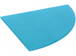 Полиця скляна бірюзова радіусна