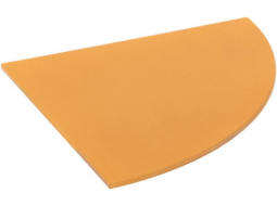 Полиця скляна коричнева радіусна