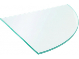 Полиця скляна прозора радіусна