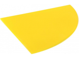 Полиця скляна жовта радіусна